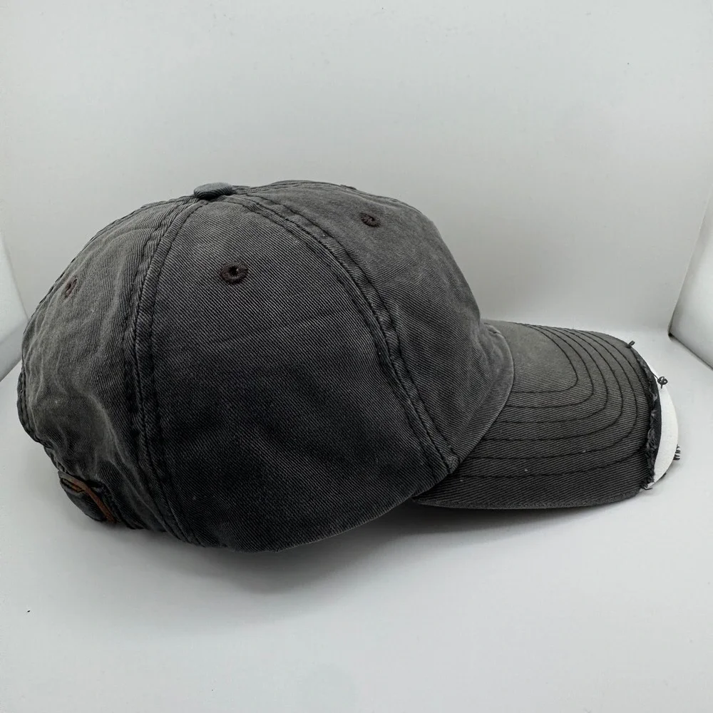 Vintage American Needle Masters Golf Hat OSFA Black Distressed Tournament Cap